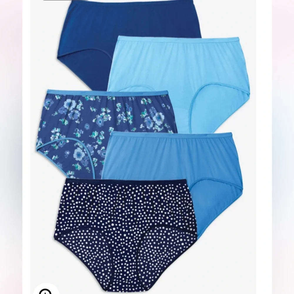 New 5pk curvy Cotton Briefs Panties Comfort Choice Woman Within size 12 3X
